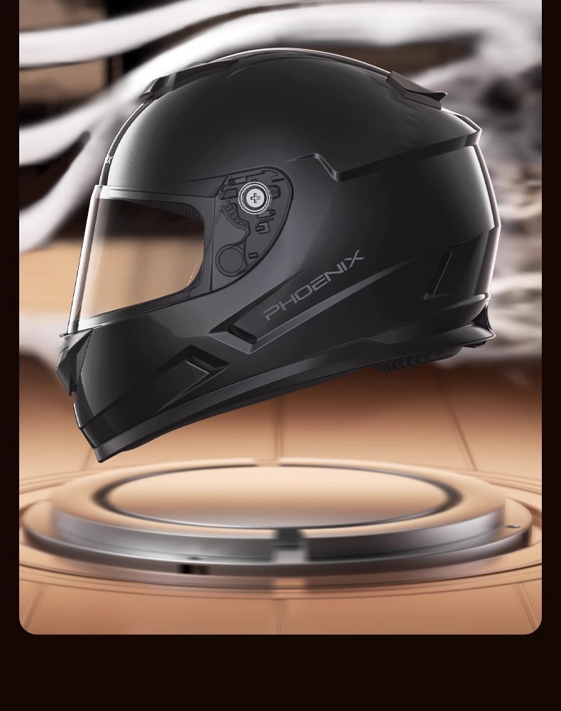 Phoenix 3C Certified Electric Vehicle Helmet for Men and Women, Autumn and Winter Warm Safety Helmet, Motorcycle Winter Large Size Full-Face Helmet