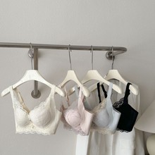 性感蕾丝无钢圈中薄款内衣女聚拢上托防下垂收副乳调整塑型文胸罩