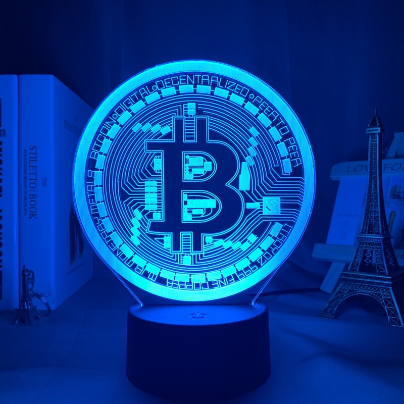 Acrylic 3D Night Light Colorful Variable Light Touch Remote Control USB Battery Bitcoin Eiffel Tower Logo Acrylic 3D Night Light Colorful Variable Light Touch Remote Control USB Battery Bitcoin Eiffel Tower Logo