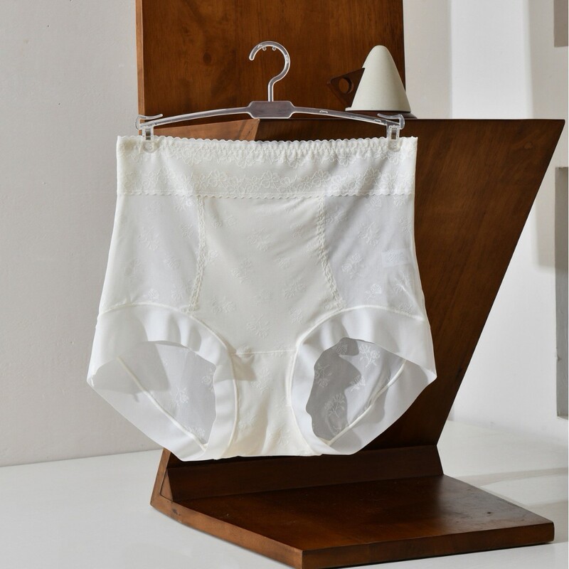 Lenzing Modal High-Waisted Women's Panties, Plus Size, Hip-Hugging, Sexy Jacquard, Breathable, Seamless, Extended Crotch Briefs for Women