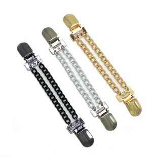 Cross-Border Fashion Sweater Clip Metal Chain Cardigan Clip Women's Anti-Exposure Shawl Button Dress Waist Tightening Accessories