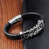 Bracelet, woven chain, European style, punk style