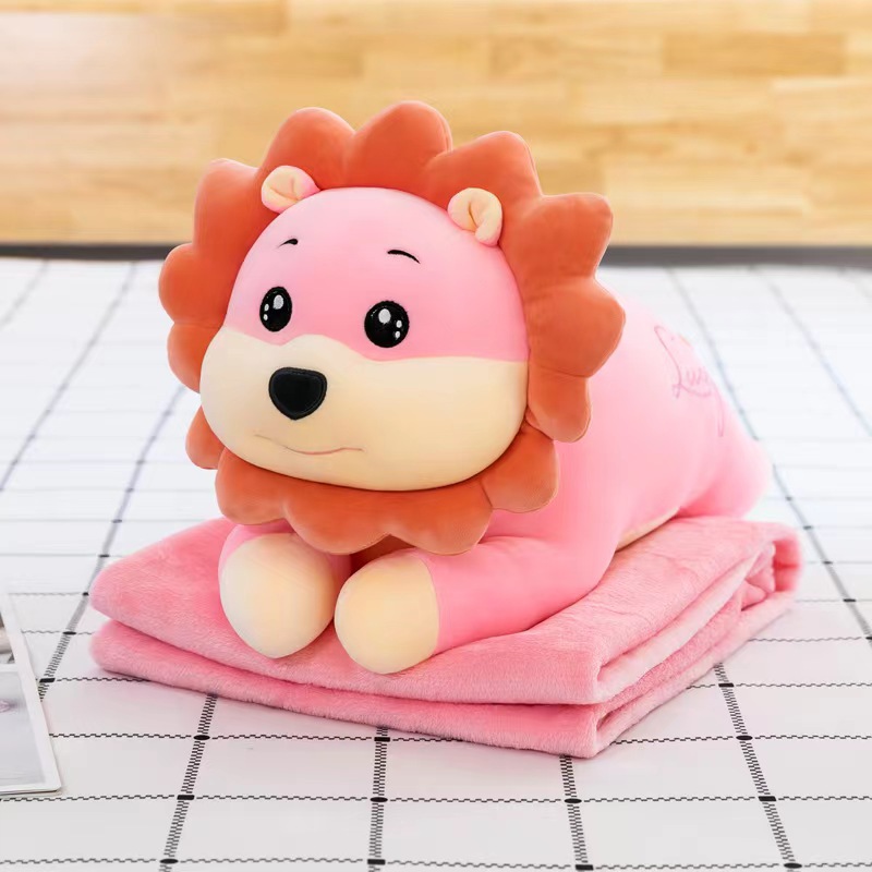 누워있는 핑크 라이온 60cm