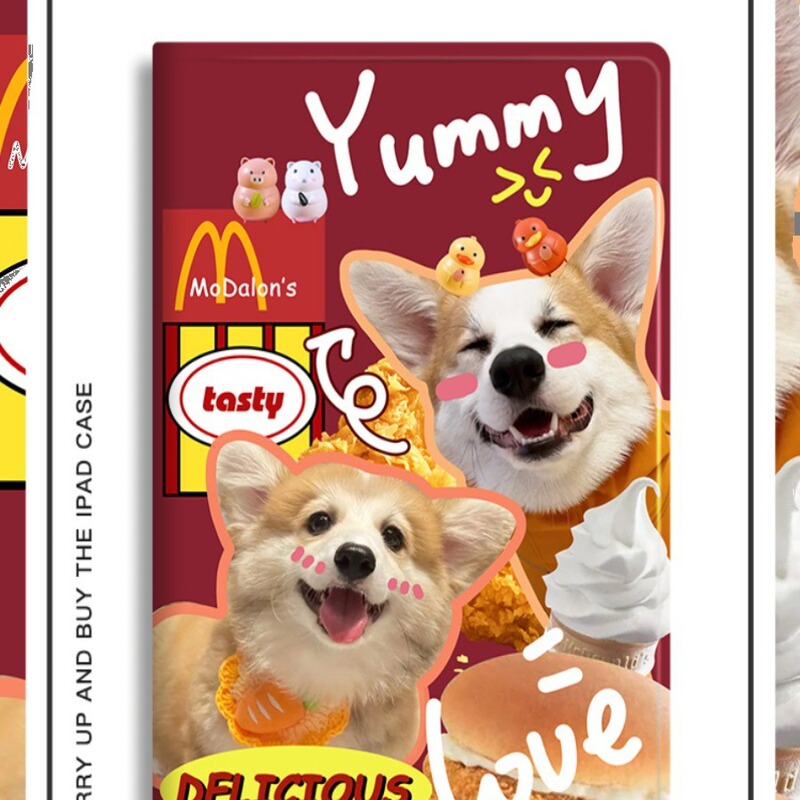 Suitable for ipad9 protective cover 10.2 inch 7/8 computer 10 generation rotating Air4/5 anti-fall air2 Corgi 9.7