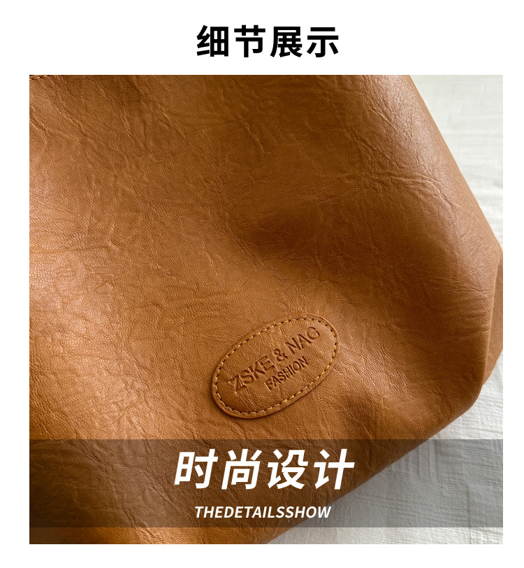 The 2024 new pleated tote bag is a large-capacity casual and fashionable backpack for women, featuring multi-functional texture and a single-shoulder crossbody bag Application Scenario