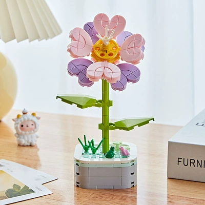 Constructor Lego Sunflower Micro Building Kit, Lighted Dome Display, Multi-Color Variants