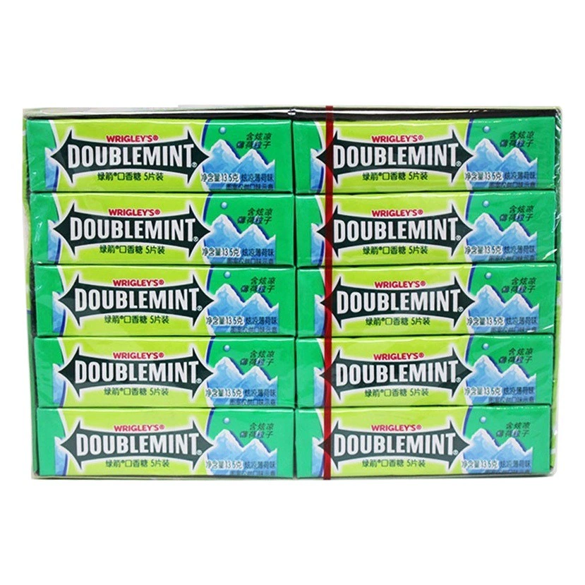 Wrigley Green Arrow Сахар Yida Жевательная резинка с ксилитом без сахара, 5 упаковок, 13,5 г * 20 в штучной упаковке, оптовая продажа