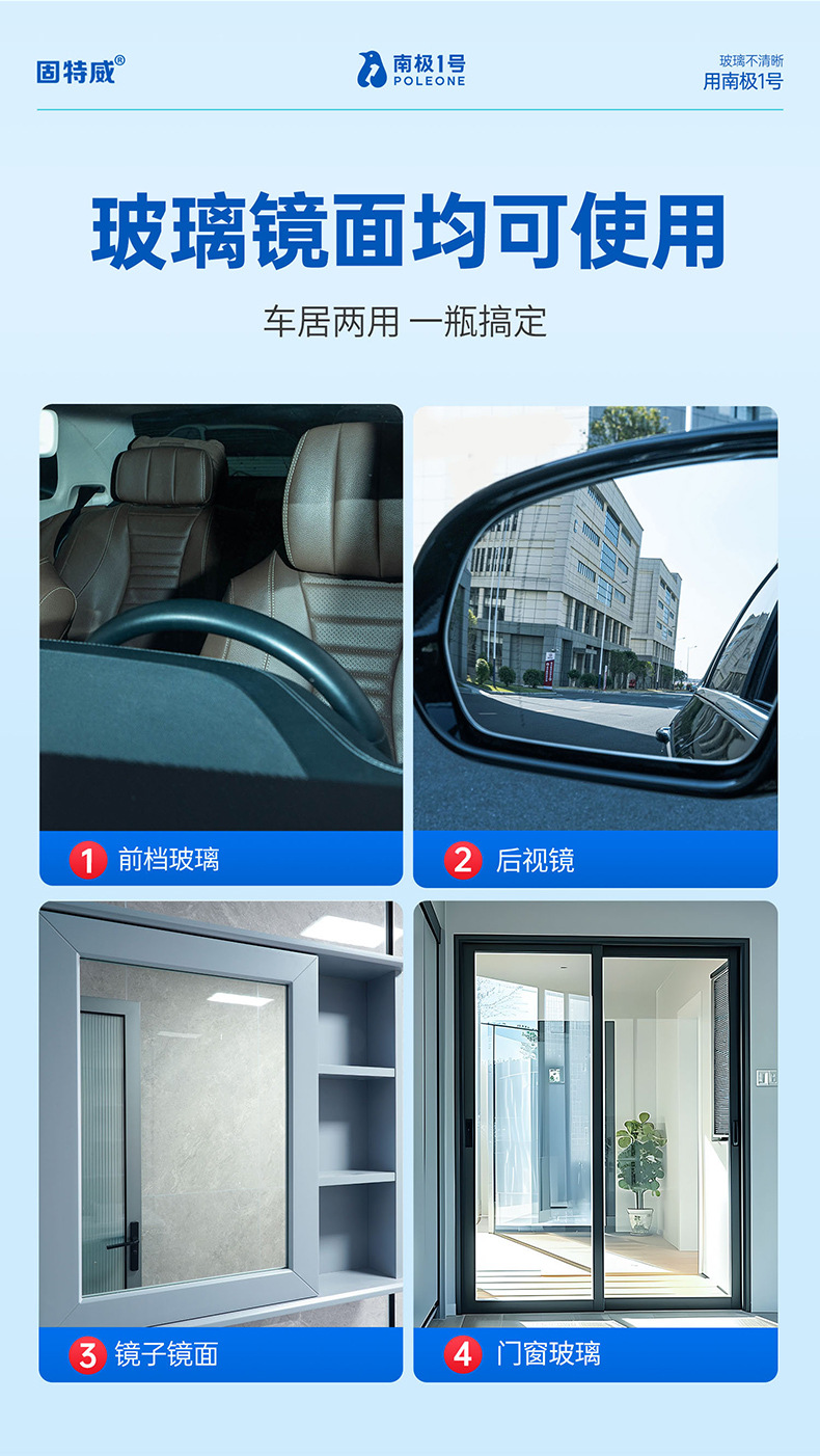 Goodway Glass Oil Film Remover Car Windshield Cleaning Stain Remover Oil Remover Cleaning Agent Car Window