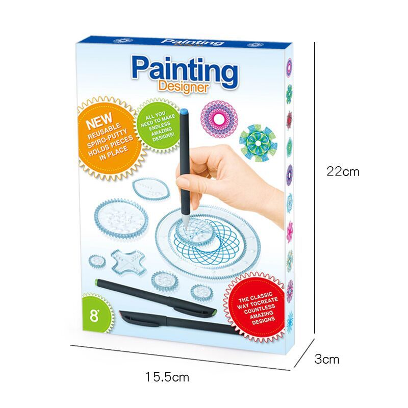 Traje de caleidoscopio transfronterizo Plantilla de pintura de arte infantil regla papelería traje pintura mágica caleidoscopio