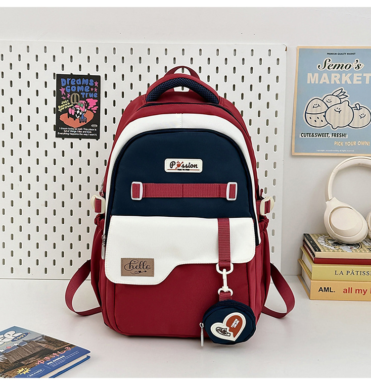 Trendy Color Block Backpack For Teens - Large Capacity School Bag With Breathable Cushion Straps & Stylish Prints_voghion.com