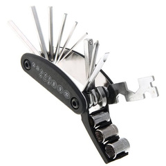 16-in-1 Bicycle Repair Tool Multi-function Folding Wrench Set with Socket and Allen Key Repair Kit