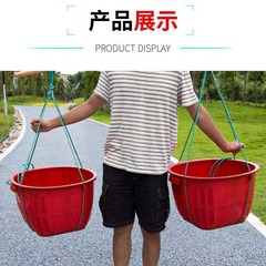 プラスチックの特厚のトランクの大きいサイズの回転かごは竹をまねて野菜のスイカの果物の枠のメーカーの直接販売を編みます。