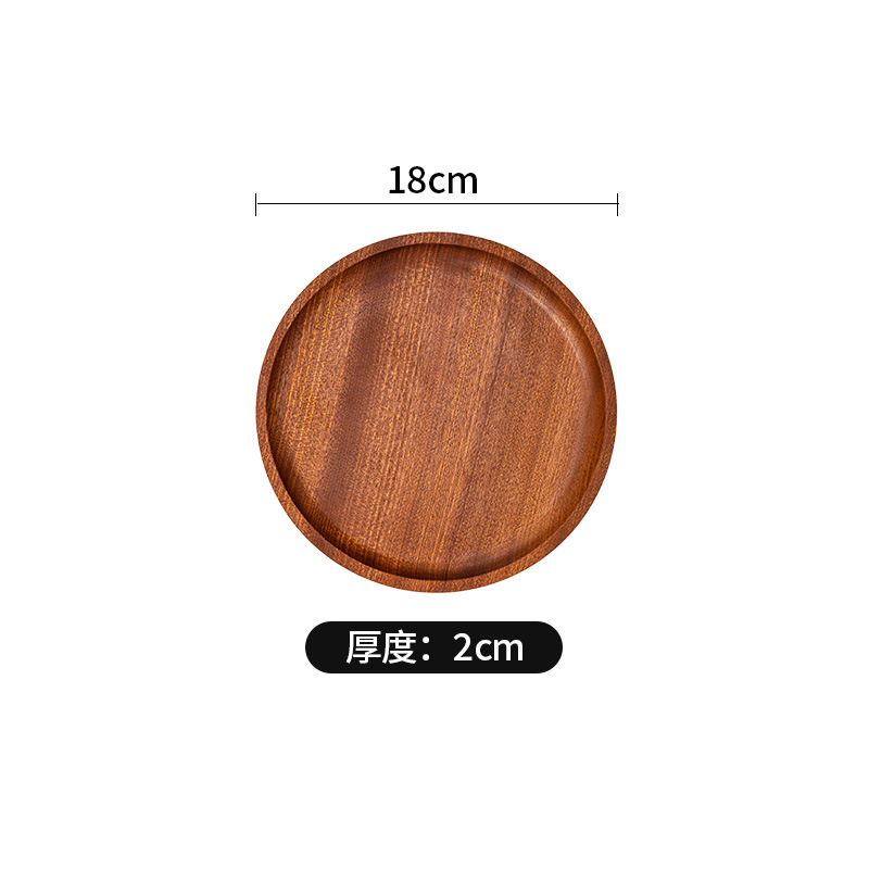 전체 나무 둥근 트레이/(18cm)