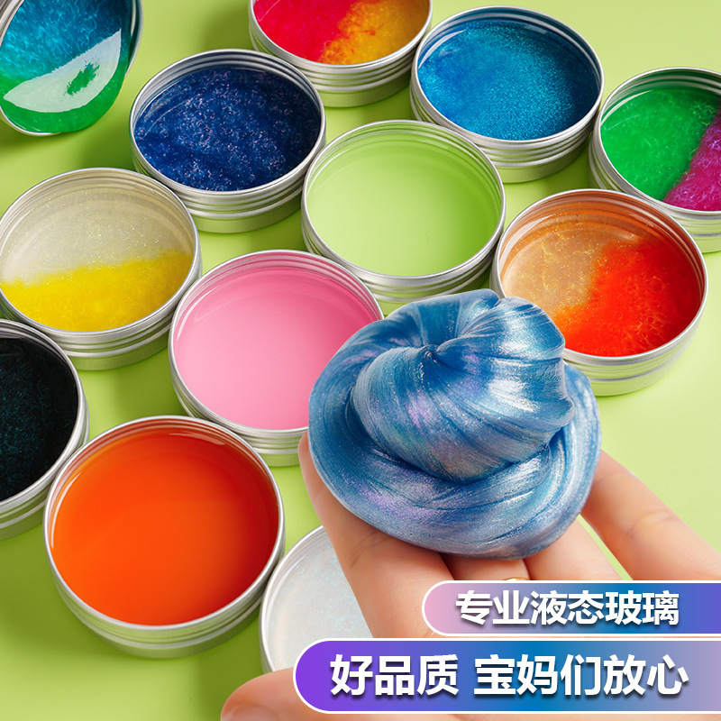[Selección estricta] Caja camaleón vidrio líquido no newtoniano dibujo de arcilla líquida descompresión color arco iris