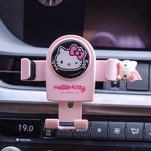 Hello Kitty mobile phone car holder air outlet car navigation stand suction cup car support in-car fixed car