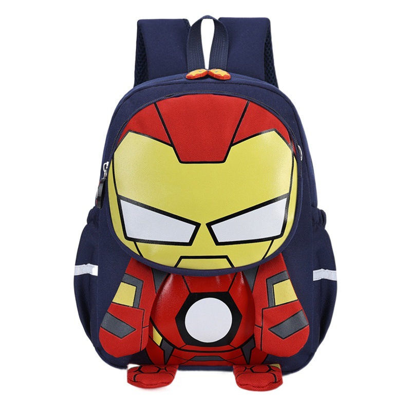 Araña de dibujos animados para niños mochila de jardín de infantes bebé niño mochila de dibujos animados 3-5-6 años mochila de niño de clase media y pequeña