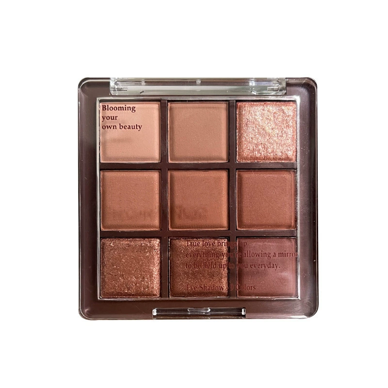Палетка теней для век Mgl Chocolate Nine, 9 оттенков земли с блёстками, Мока отделка