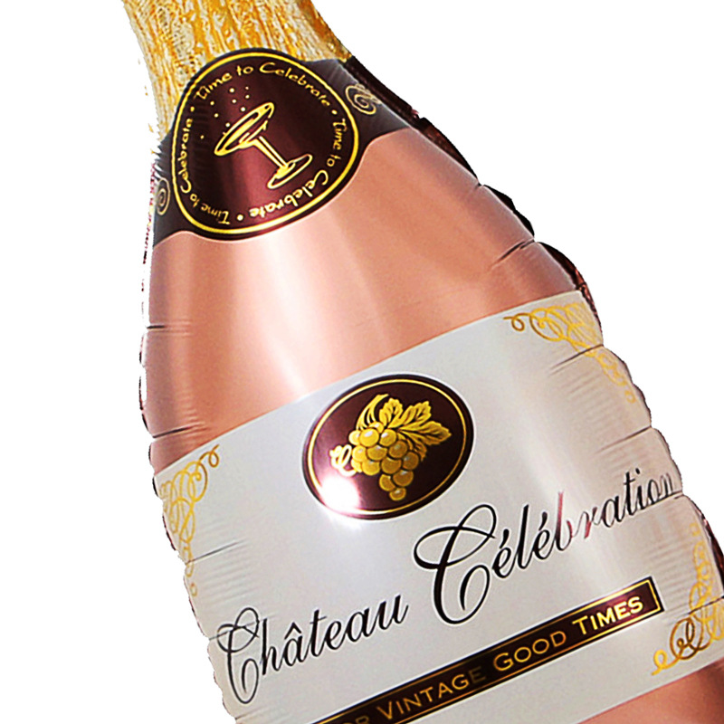 Amazon champán botella de aluminio globo traje de cumpleaños fiesta de la boda decoración globo grande botella de vino