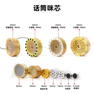 Dynamic Microphone Microphone Handheld Microphone Ktv Recording Karaoke Microphone Core Large Diaphragm 34mm Condenser Microphone Microphone