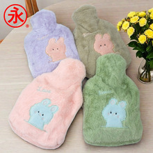 上海老字号永字正品二号布套两边可插手可爱中号注水热水袋1000ml