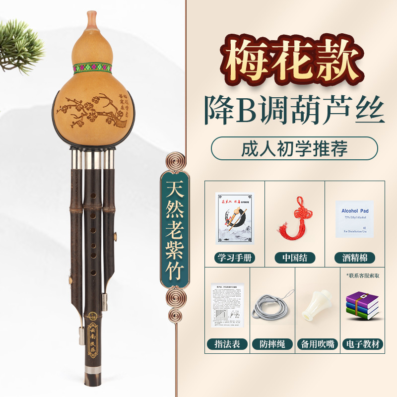 现货紫竹葫芦丝小学生专用c调降b调楠竹初学者儿童成人演奏型乐器|undefined