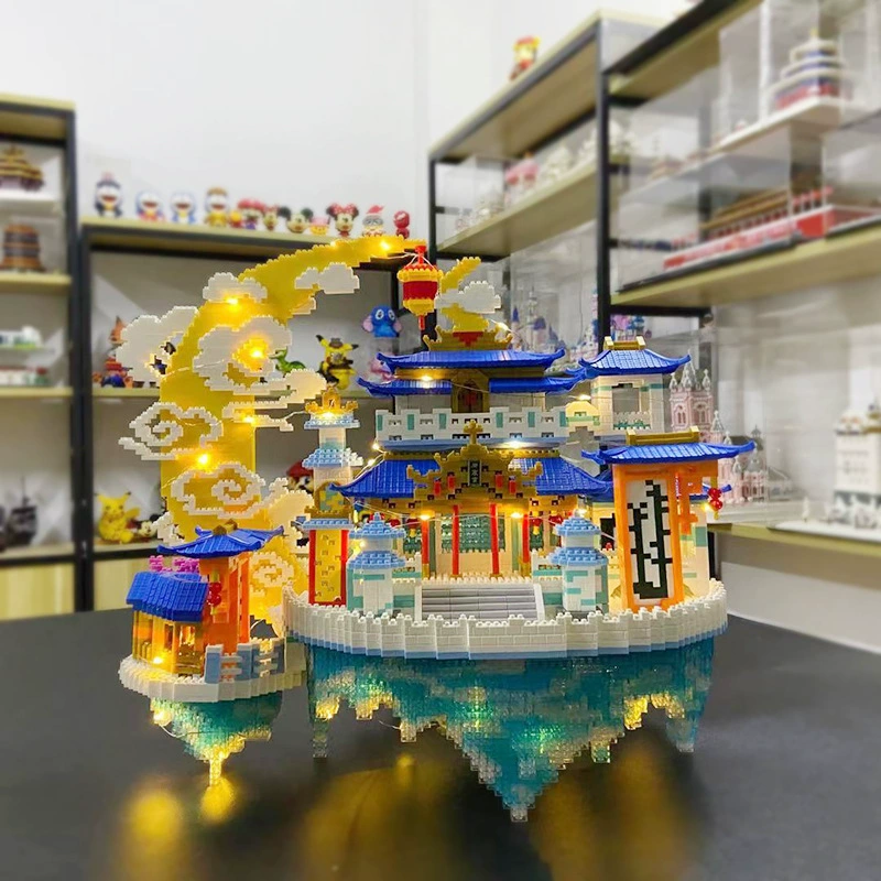 YZ микро частиц аккумуляционная игрушка конструктор серия 052-071 66519 Замок 076 Париж Дева Virgin