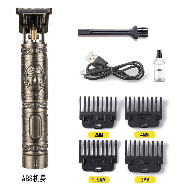 クロスボーダーt9理髪器散髪電動バリカンヘッド電気バリカンヘッドカミソリ充電式彫刻剃刀|undefined