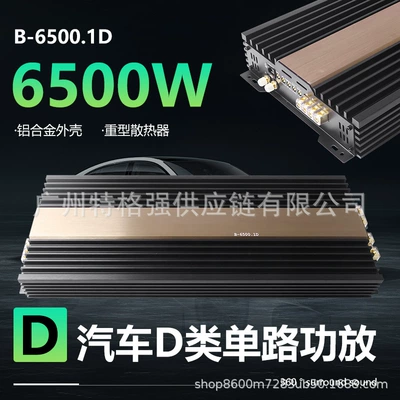 Direct sale from manufacturer: 6500W high-power car amplifier, Class D single-channel 0.5 ohm car subwoofer amplifier