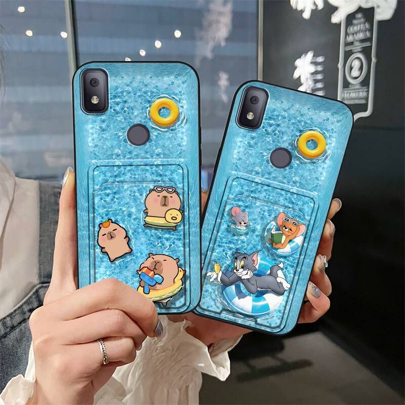 Suitable for Tcl Mobile Phone Case to Hold Photos, Full Edge Texture, Creative Swimming Pool Dustproof, Men's and Women's Trendyy Card Holder, Fun Suitable for Tcl Mobile Phone Case to Hold Photos, Full Edge Texture, Creative Swimming Pool Dustproof, Men's and Women's Trendyy Card Holder, Fun