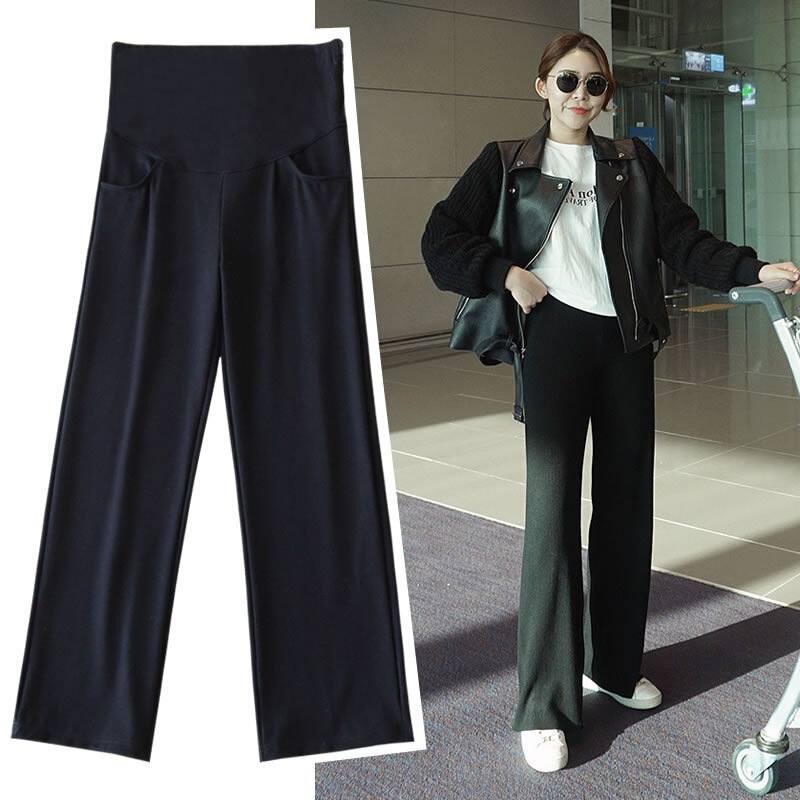 Maternity Wear 2022 Spring New Korean Style Fashionable Maternity Belly-Supporting Wide-Leg Pants Loose and Slimming Look Maternity Wear 2022 Spring New Korean Style Fashionable Maternity Belly-Supporting Wide-Leg Pants Loose and Slimming Look