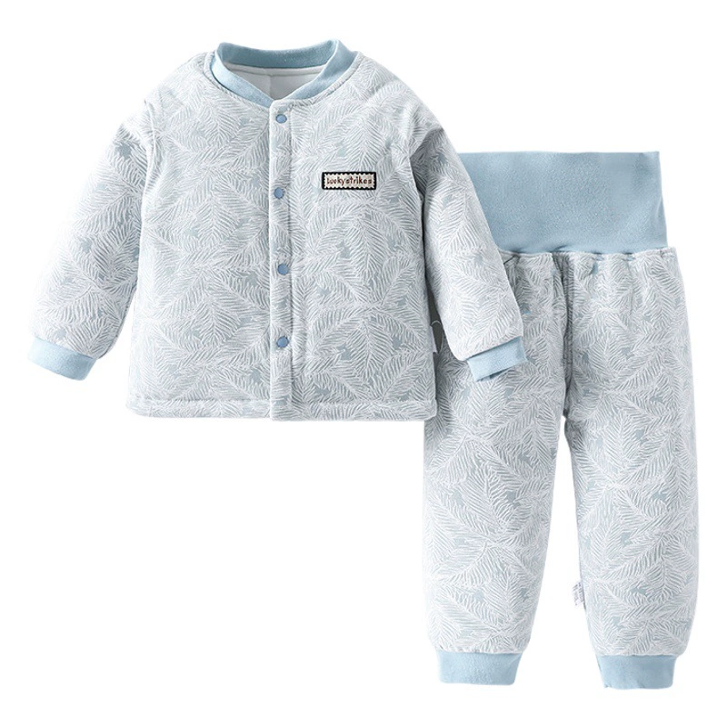 150 г детское термобелье костюм осенне-зимний стеганый Мужской и Женский Детский стеганый костюм с высокой талией для защиты живота