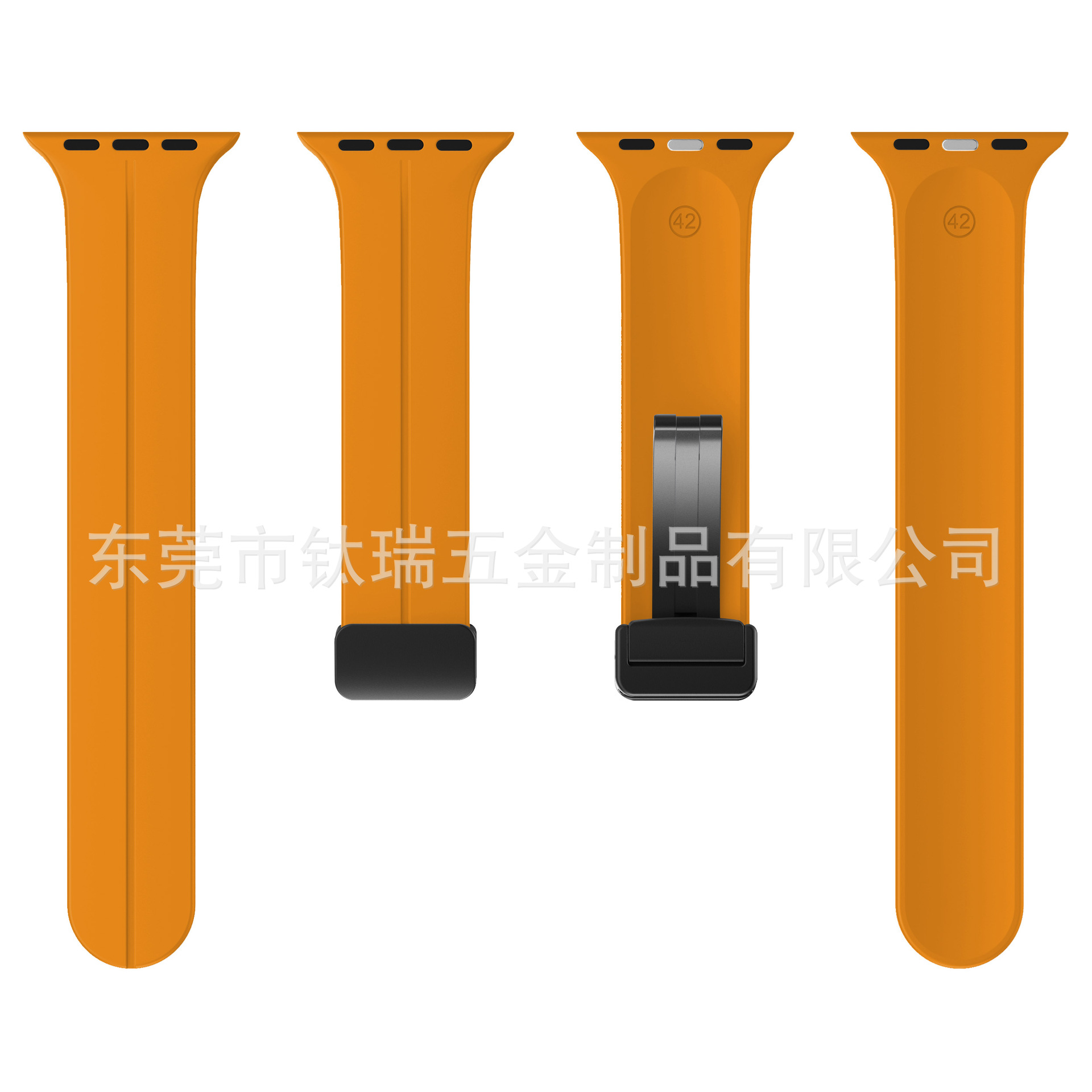 Adecuado para Apple correa de silicona Apple Watch 8ultra Apple magnética plegable hebilla Correa sin imán gota