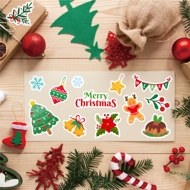 クロスボーダークリスマスステッカー子供の漫画 diy ハンドブック水カップクリスマスギフト装飾用品クリスマスステッカー|undefined