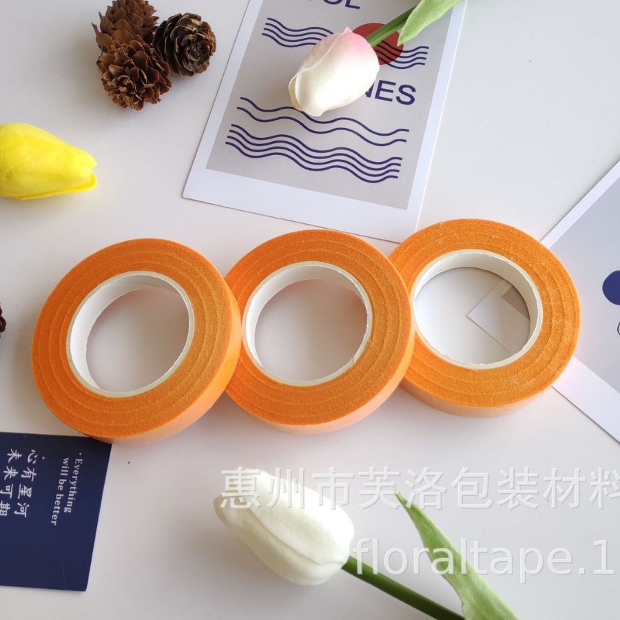 Venta directa de fábrica cinta floral 27 m cinta de varilla de flor al por mayor cinta de papel crepé cinta floral DIY producción