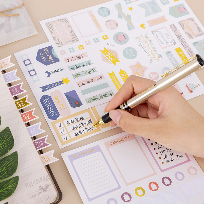 Nuevo plan pegatinas PLANNER STICKER Festival tema notas mano cuenta pegatinas 1230 planificación pegatinas