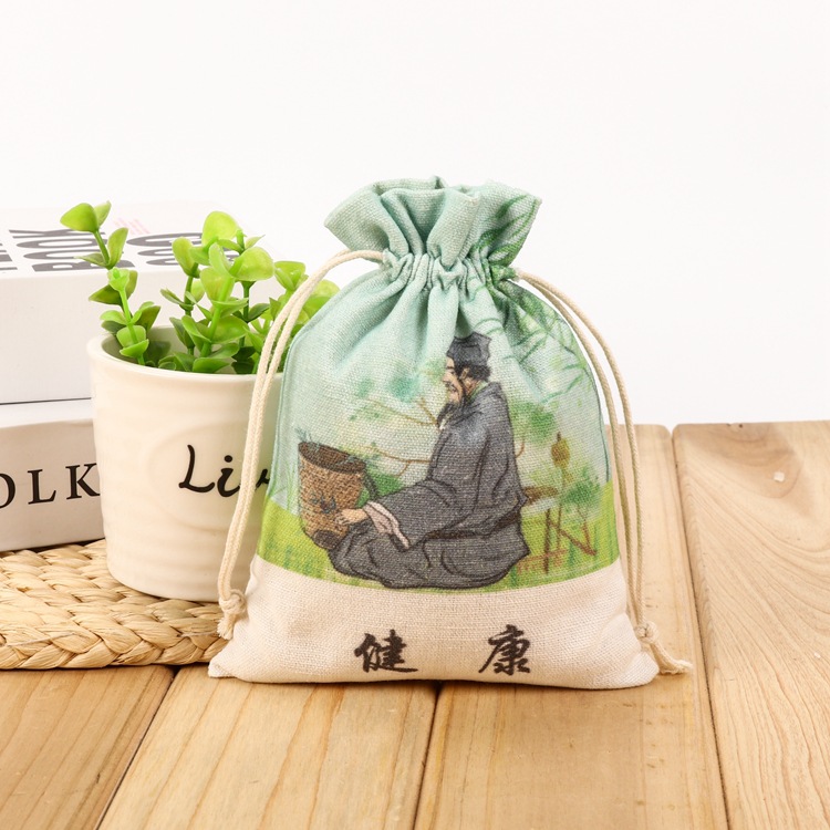 厂家棉布束口袋棉麻抽绳袋帆布包装袋收纳袋帆布袋logo