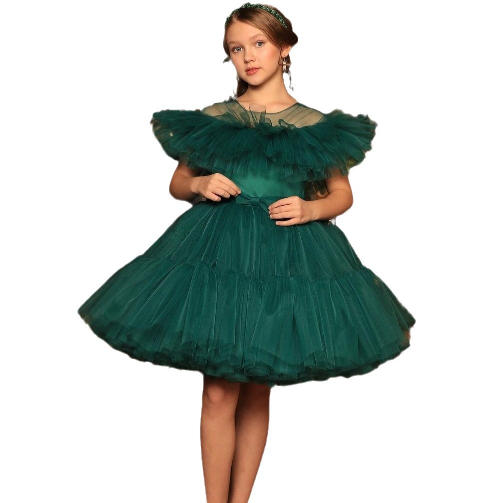 Vestito da principessa con paillettes per bambine, stile passerella, abito da sera per compleanni, costume da spettacolo in cotone e poliestere per età 0-24 mesi_voghion.com
