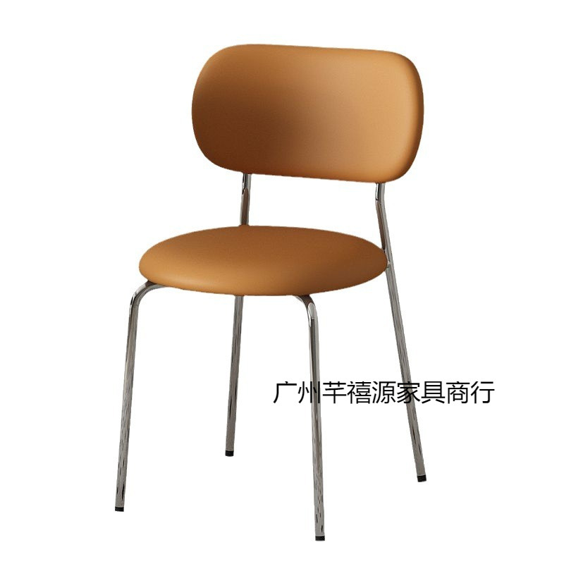 Silla de respaldo nórdica simple y moderna silla de comedor casera de lujo ligera medieval silla de viento de crema mesa de comedor silla de ocio