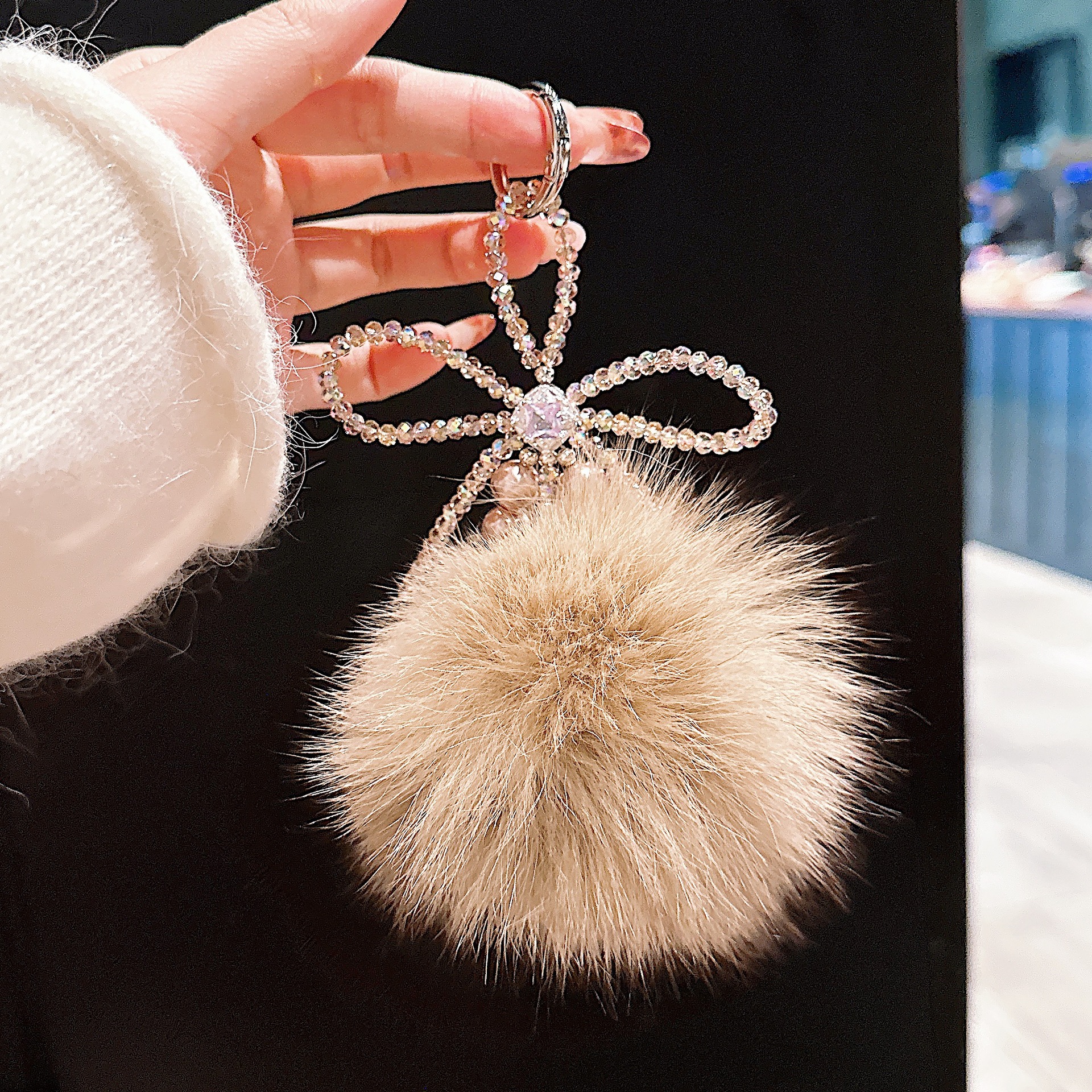 Buca cadena de telefonía móvil hecha a mano de alta calidad serie de perlas de pelo de moda de telefonía móvil corta bolsa colgante colgante colgante