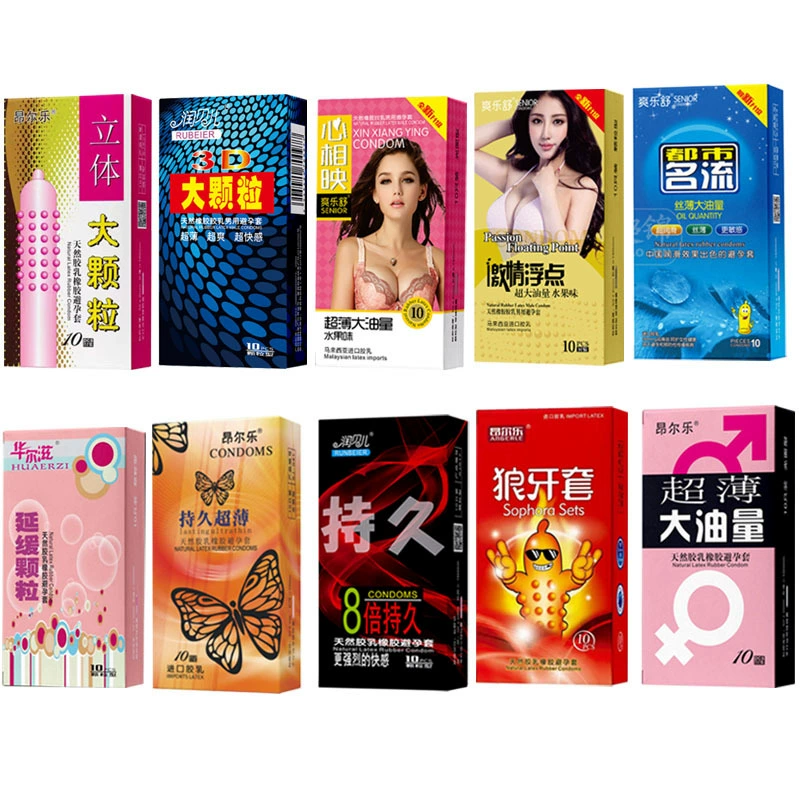 昂尔乐 Condom Ultra Thin Passion Floating Point Condom 8x Long-lasting Wolf Braces Large Particle Large Oil Quantity Covers