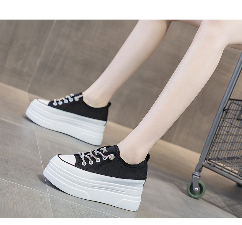 Giày sneaker nữ đế dày lưới thoáng khí tăng chiều cao mùa hè 2026 — M2227 Cam, M2227 Đen, M2227 Trắng chi tiết 13