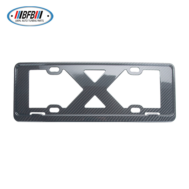 100% Real Carbon Fiber License Plate Frame - For Tesla Model X S 3 Y - Dry Carbon Fiber New National Standard New Energy Carbon Fiber License Plate Frame