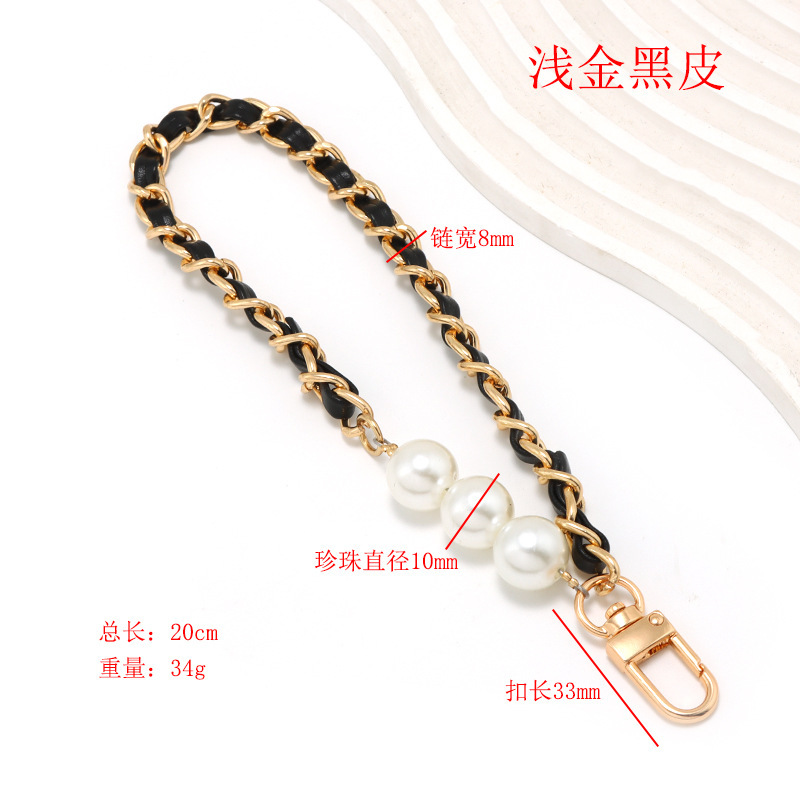 Xiaoxiangfeng パール延長チェーン椿携帯電話ストラップ携帯電話ストラップバッグハンドヘルドレザーショートバッグチェーン|undefined