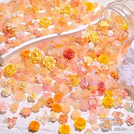爆款美甲雕花大杂烩美甲饰品混款树脂百搭手工diy手机壳发夹美甲