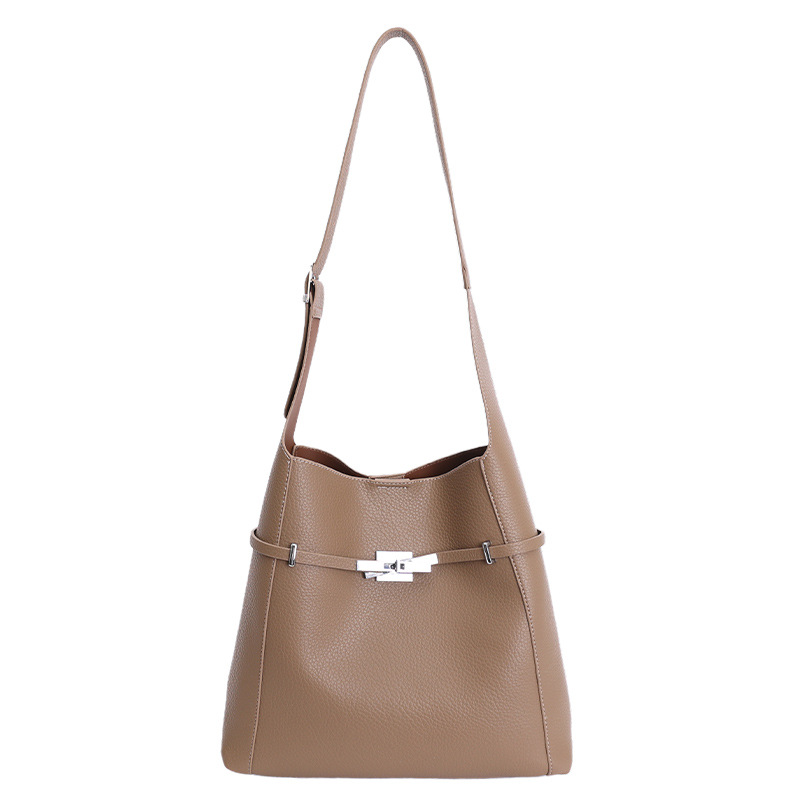 Transfronterizo de alto nivel nicho de hombro bolso de viaje bolsa para mujeres 2025 nuevo retro bolso de cubo