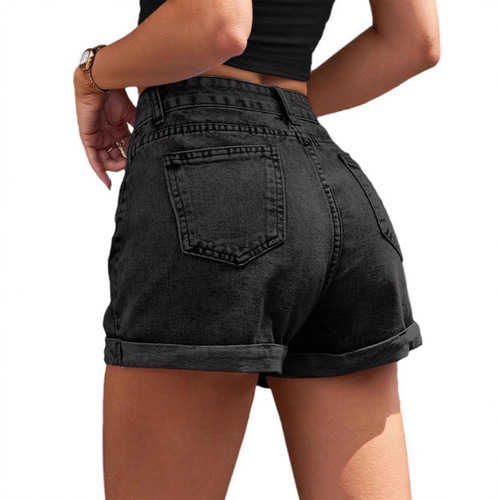 Summer and Spring European and American Amazon Wish Women's Loose Wide Leg Pants Denim Short Pants