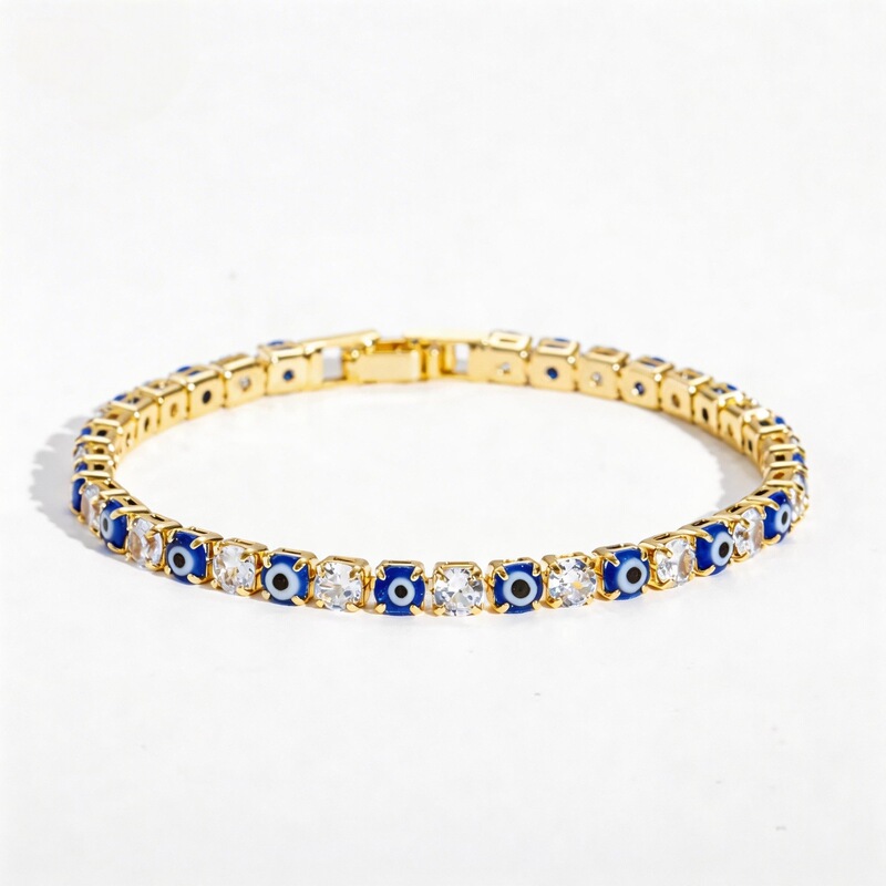 Cross-Border Colorful Zircon Square Bracelet, Stylish and Trendy Bracelet, European and American Light Luxury High-End Jewelry for Women