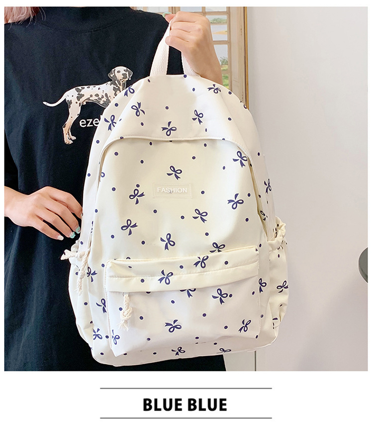 Japanese-style minimalist casual large-capacity backpack for middle and high school students, lightweight and trendy school daypack for girls