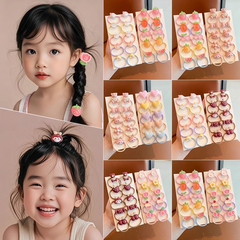 Cuerdas de cabello para niños pequeños anillos de cabello toque de cabello para bebés cuerdas de cabello para niñas de alta elasticidad no lesionan banda de cabello para niñas