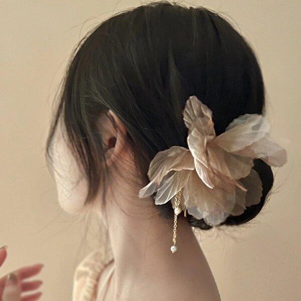 ¡La atmósfera es azul!¡Las flores, las frases, las pinzas! Cabezas dulces de cabello de tela de perlas para el cabello